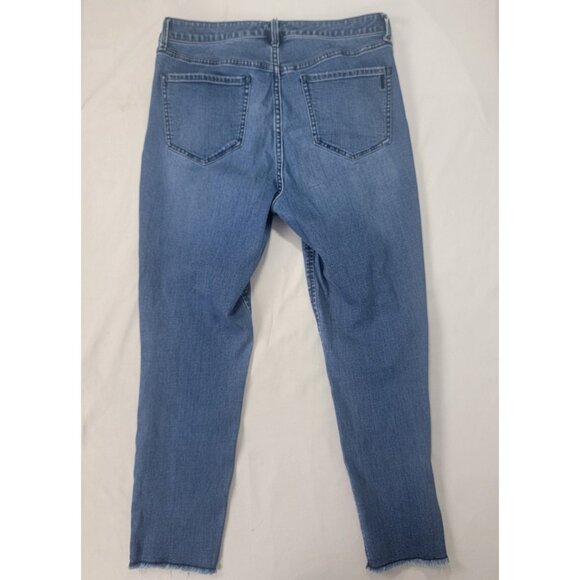 Vintage X America Women's Blue Denim Jeans Button Up High Rise Skinny Ankle 10 - Picture 5 of 10